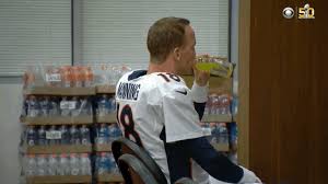 Petyon drinking gatorade