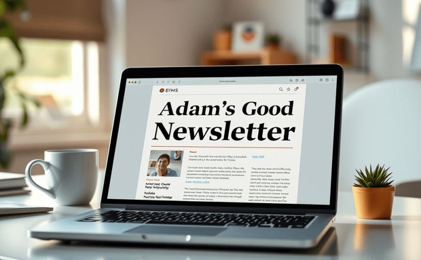 I have started Adam’s Good Newsletter to share more&nbsp;positivity.